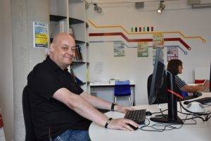Mark Jones attending Stafford Library Work Club